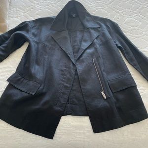 Women’s black linen jacket